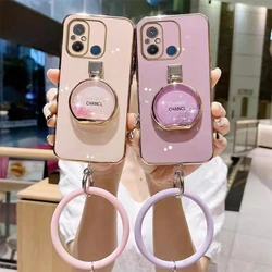 Creative Perfume Bottle Plating Phone Holder Case For Xiaomi Redmi 12C 12 11A 13C 10 10A 10C 9T 9A 9 A1 9C 8 8A A1 A1Plus Cover