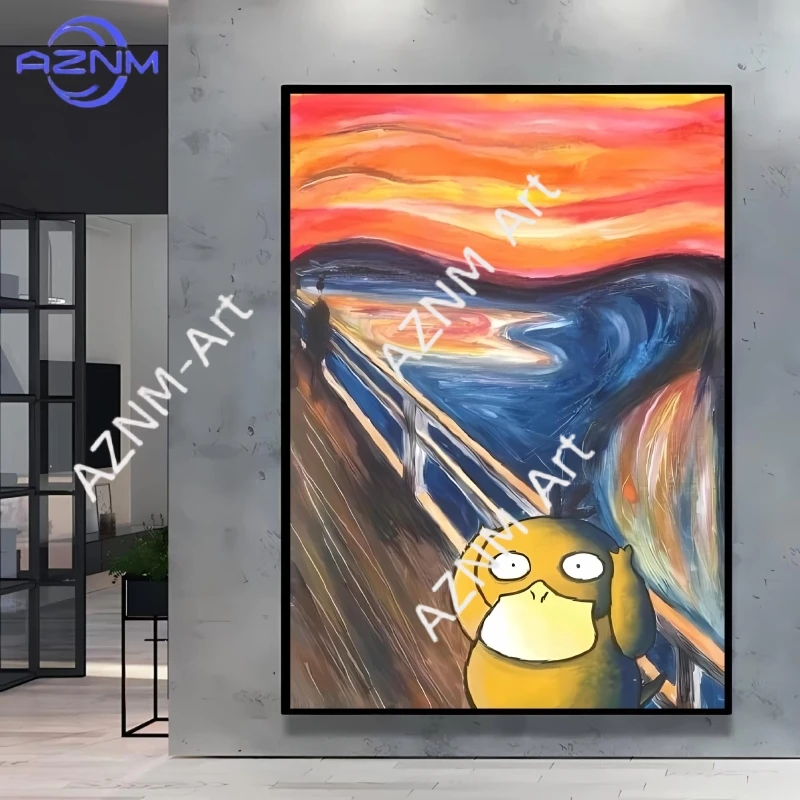 Print on Canvas Pokemon Pikachu Poster Cute Cartoon Characters Bright and Clear Colors Modern Living Room Decoration Paintings