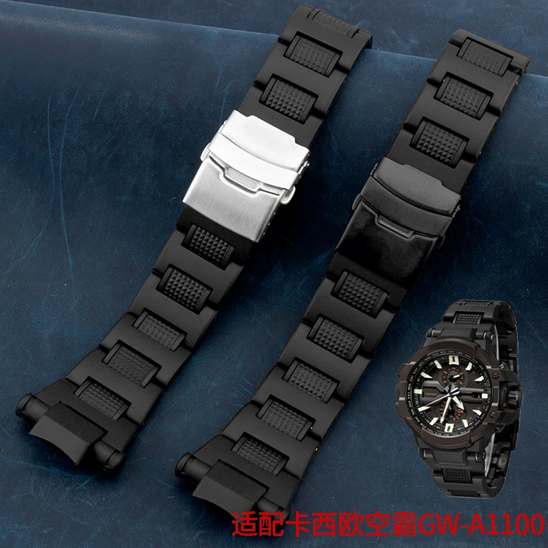 Plastic Steel Watchband for Casio GW-A1100FC GW-A1000 GW-4000 GA-1000 Watch Strap High Quality Men's Sport Wristwatches Bracelet