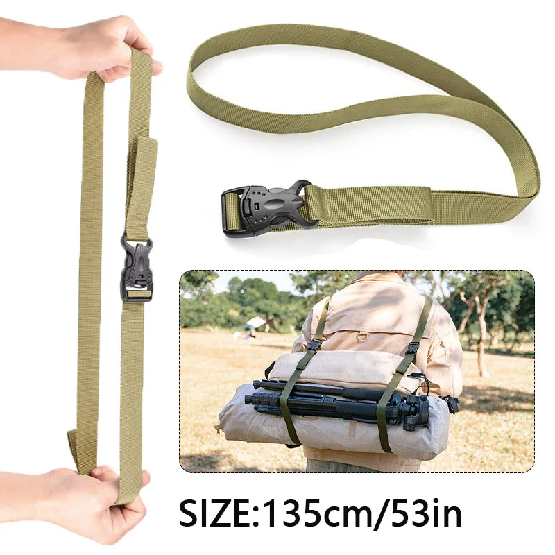 Robuste Nylon-Gepäckgurte mit Schnalle, Langlebige Ladungssicherungsgurte für Reisen, Camping, Wandern, Zelt, Rucksack und Lagerung – Detail 1