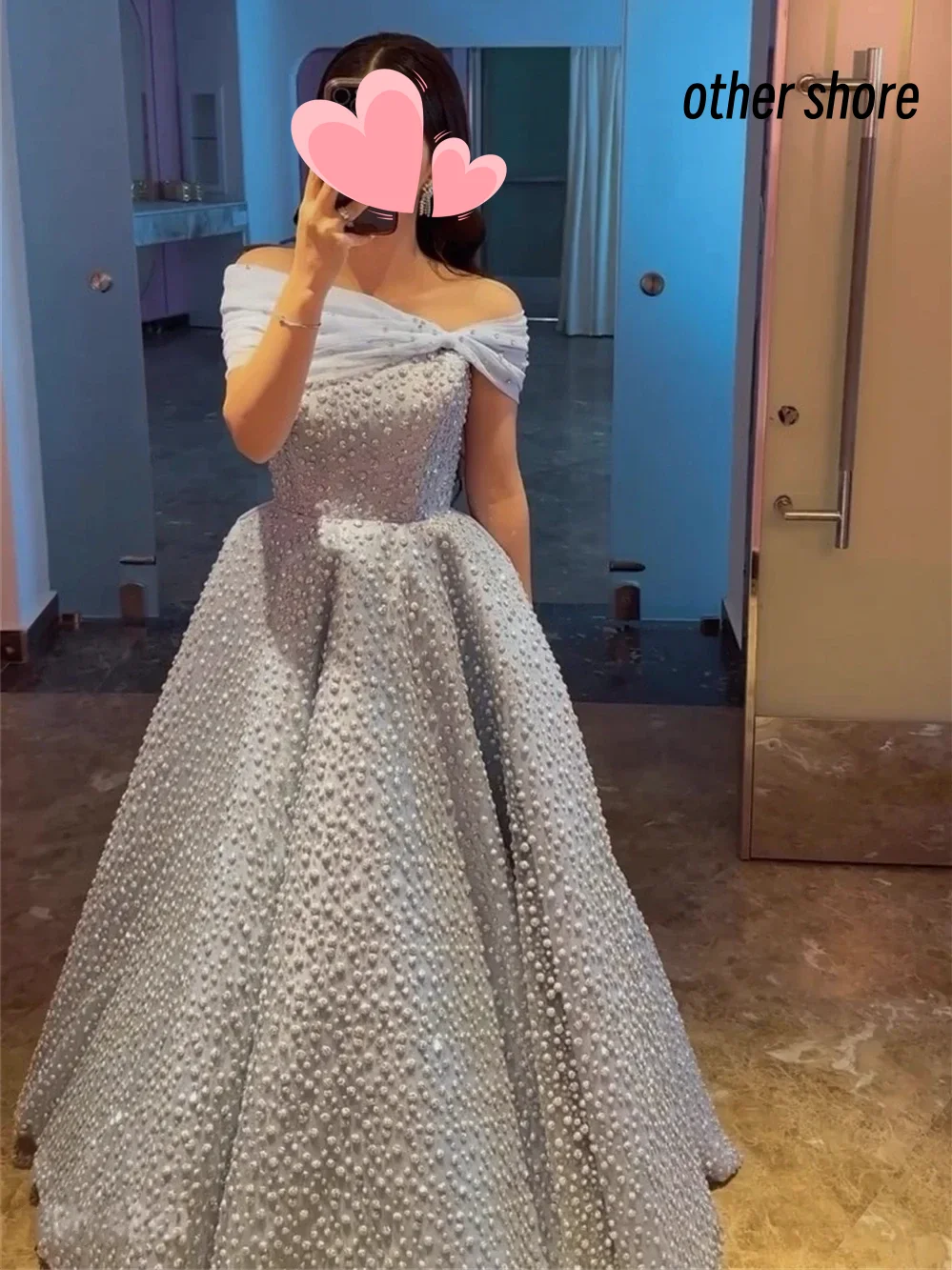 

Other Shore Elegant Vintage Sweet Blue Beads Lace Princess A-Line Customize Formal Occasion Prom Dress Evening Party Gowns