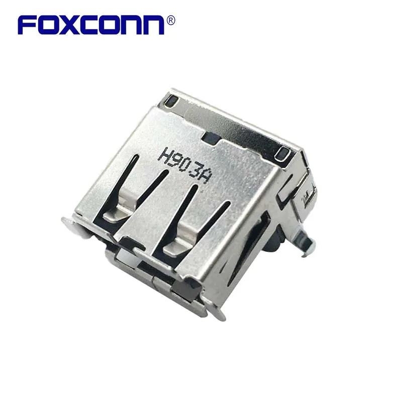 Foxconn UB11153-4K1-4F Single Layer Flanging 90 Degree Bend Foot Elevated type USB2.0 4Pin