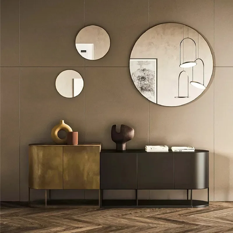 Italian light luxury dining side cabinet minimalist multi-functional locker modern simple living room side cabinet integrated