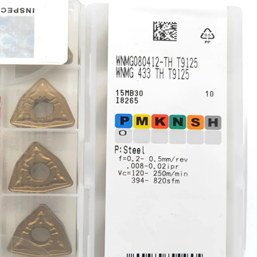 Original Cutter Steel Turning Tool WNMG080412-TM T9215 T9125 T9115 9015 AH8015 Lathe Inserts WNMG080416 Hard Metal Carbide Plate