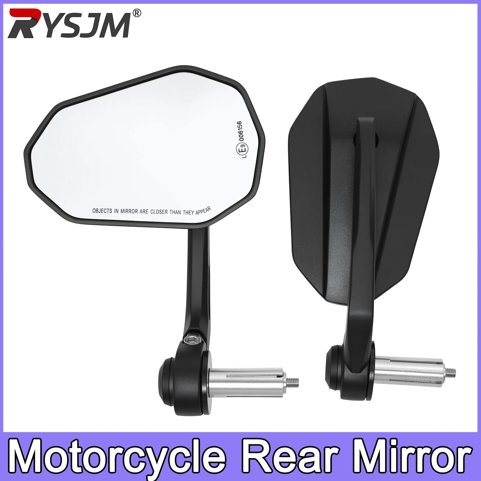 Espejo retrovisor para manillar de motocicleta, espejo retrovisor de 20mm para Honda CB1000R CB650 CB500F, accesorios para motocicleta Yamaha ﻿