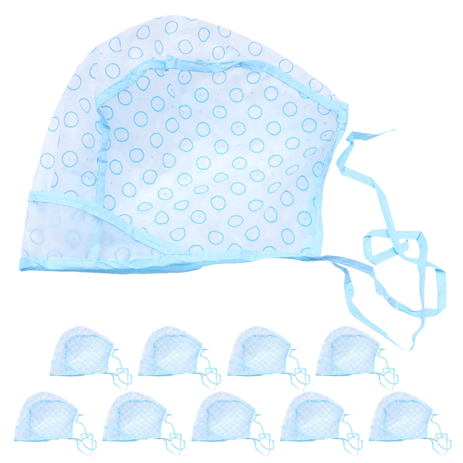 10 Pcs Dye Cap with Holes Hair Highlights Color Coloring Processing Caps for Streaking