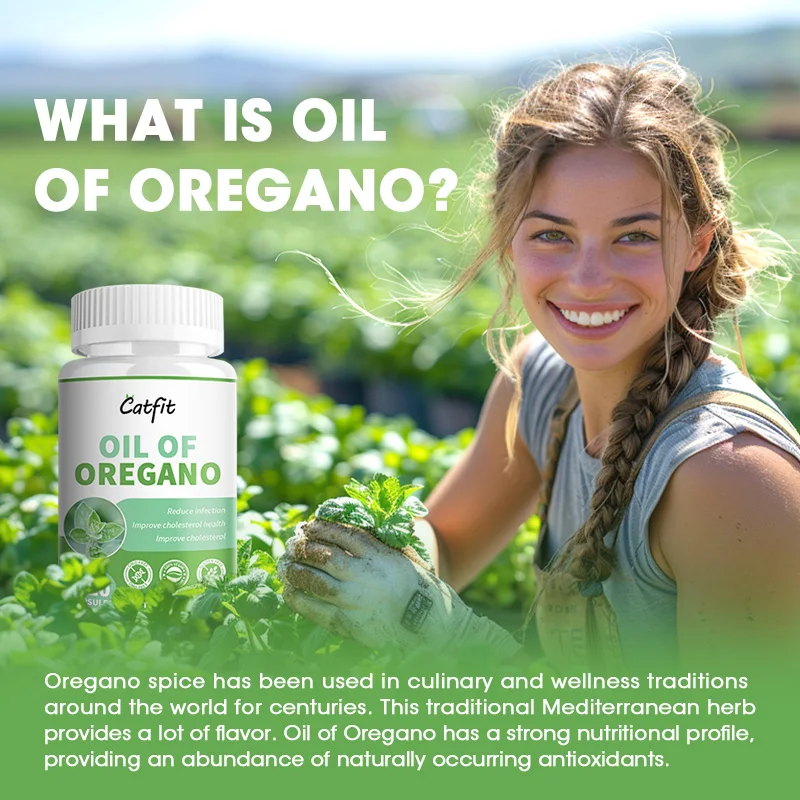 Oregano oil Capsules Omega 3 6 9 Vitamin E for Gut Mood Blood Health Hormone Balance Blood Circulation Cholesterol Skin Beauty