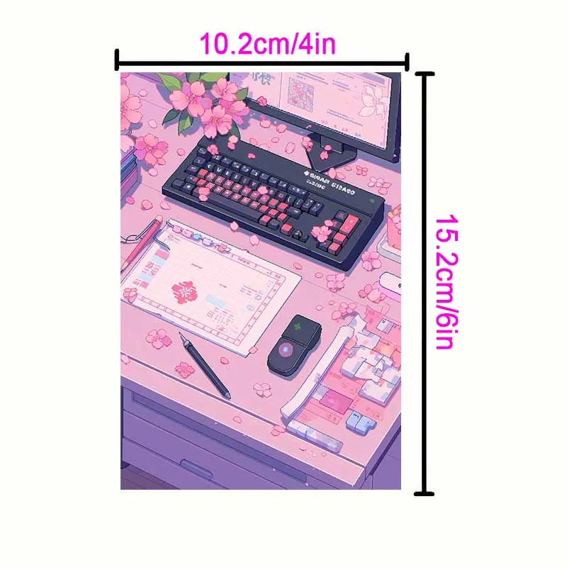 10/30pcs 4x6\'\' Pink Lofi Wall Collage Kit Cartoon Style Poster Cards Teen Girls Y2K Room Decoration Painting Bedroom Dorm Decor