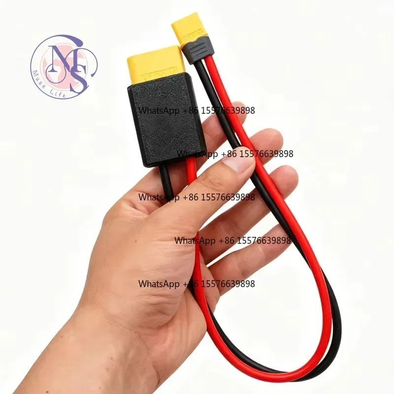 1Pc SDC XT120-M to XT60 Male Adapter Cable, 18-30V 400W Power Bank Charging Wire