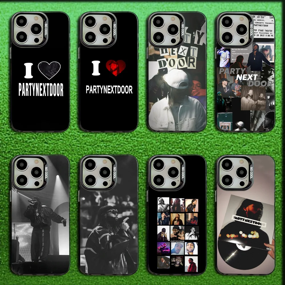 

Singer P-Partynextdoor Phone Case For iPhone 16,15,14,13,12,11,Mini,Pro,MAX Gray Matte Silicone Black Cover