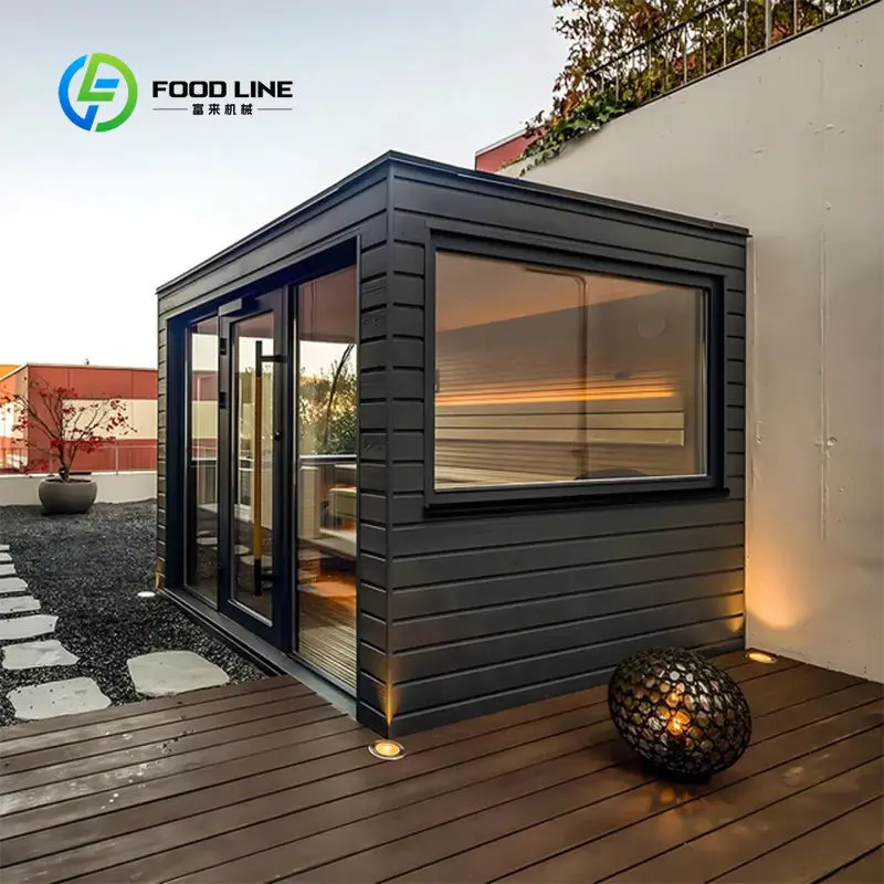 Customized Luxury Sauna Room With Glass Door Hemlock Wooden Interior For Family Wellness Bulk Purchase Big Savings