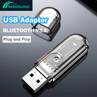 Kebidumei USB Bluetooth 5.3 Receiver USB Dongle Wireless Bluetooth Audio Adapter Audio Receiver Hands-free Call For Car Speaker