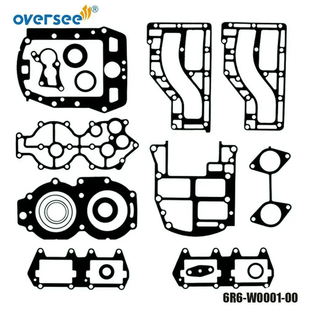 6R6-W0001-00 Gasket Kit, Powerhead For Yamaha 40hp 2Cyl Outboard Motor