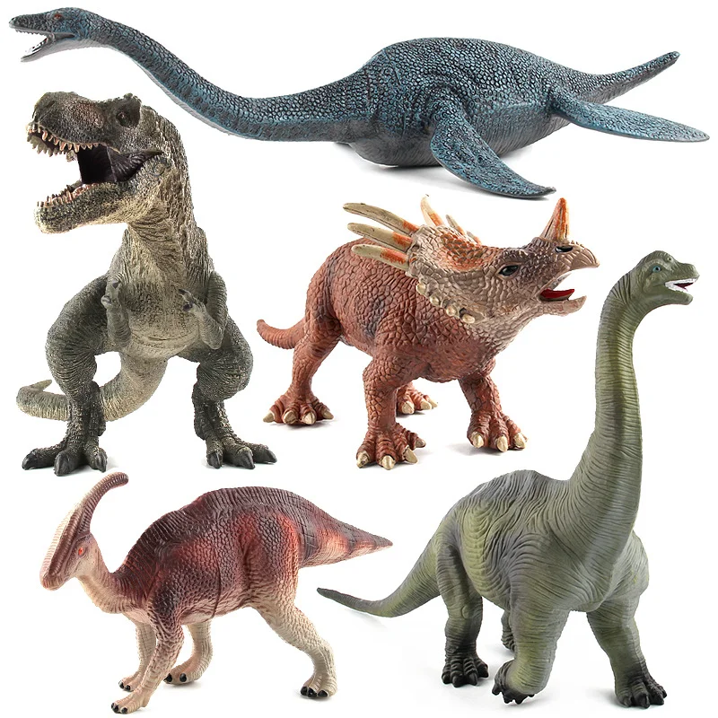 Dinosaurs World Triceratops  Tyrannosaurus Spinosaurus Triceratops Rex Plastic Static Dinosaur Animal Model Toy Kids Gift