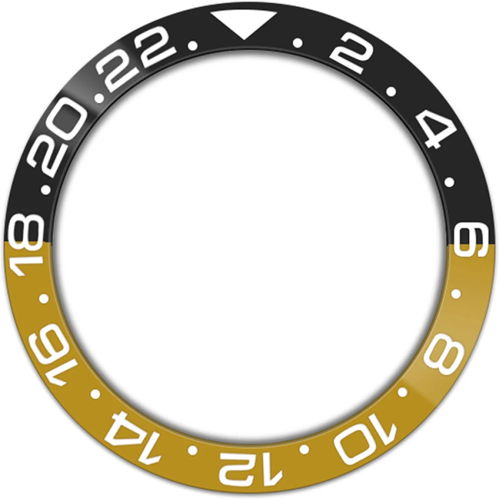 38 مللي متر-30.7 SUB/GMT السيراميك الحافة المنحدر ساعة حلقة 1-11/ 2-22/10-50Index SUB 007 الحلقة الخارجية استبدال أجزاء الساعة #5