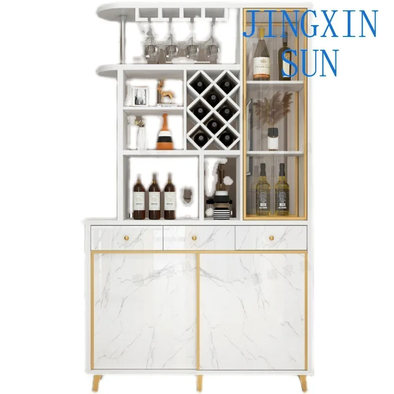 Partitioned storage cabinet, flexible sliding door design, multi-functional hall cabinet