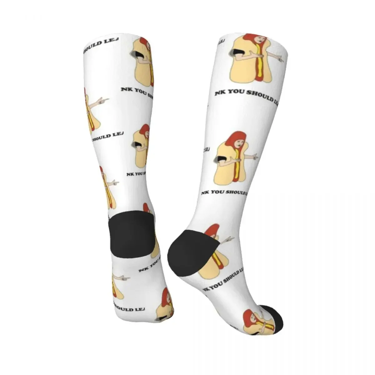 Hot Dog Car Crash I think you should leave Tim Robinson Socks retro Rugby luxe Heating sock Socks Men's Women's