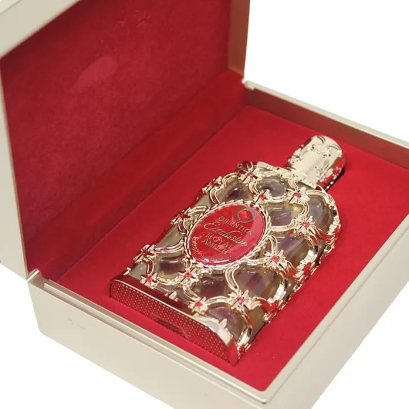Orientica Royal Amber Eau DE Parfum con Notas Naranja Canela Sándalo Lujoso y Durable Amber Woody Fragancia Hombres Mujeres