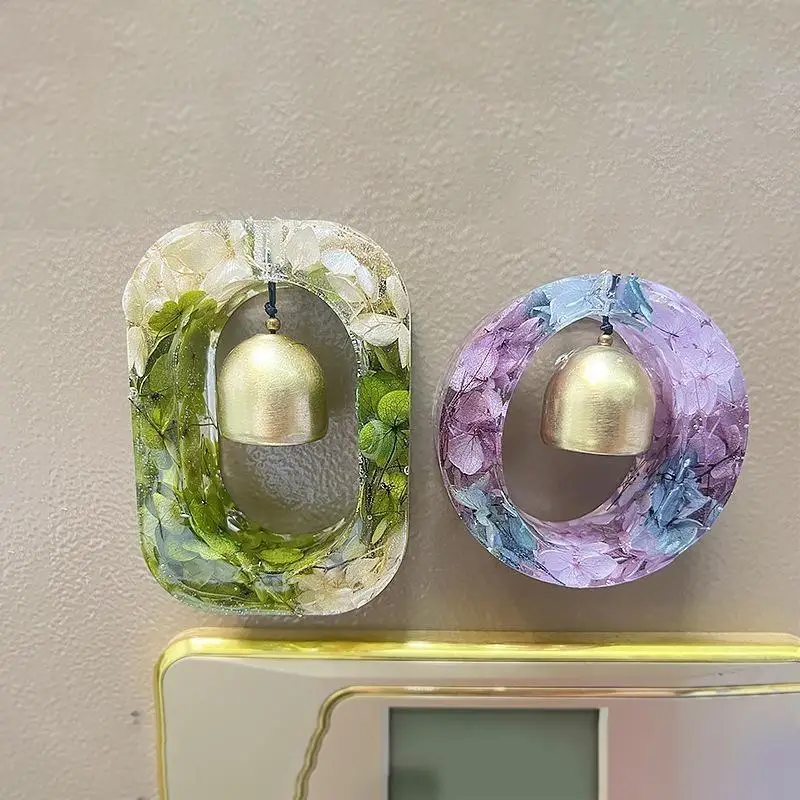 Creative DIY Crystal Dropper Resin Gypsum Aromatherapy Silicone Mold Oval Hexagonal Rectangular Love Door Bell Silicone Mold
