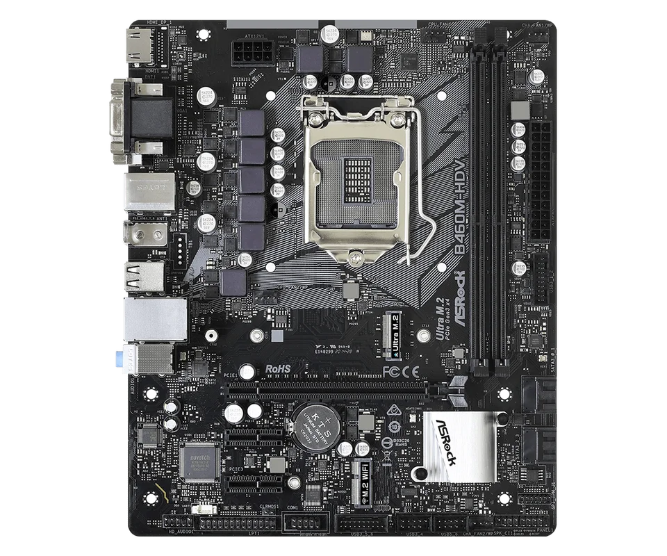 CPU intel core i5 10400 + ASRock B460M ASROCK B460M-HDV Motherboard Intel B460 LGA 1200 2xDDR4 64GB