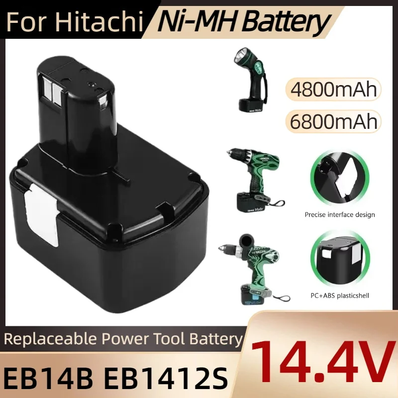 

14.4V 4800mAH 6800mAh 9800mAH for Hitachi Replaceable Power Tool Battery CJ14DL DH14DL EBL1430 BCL1430 BCL1415