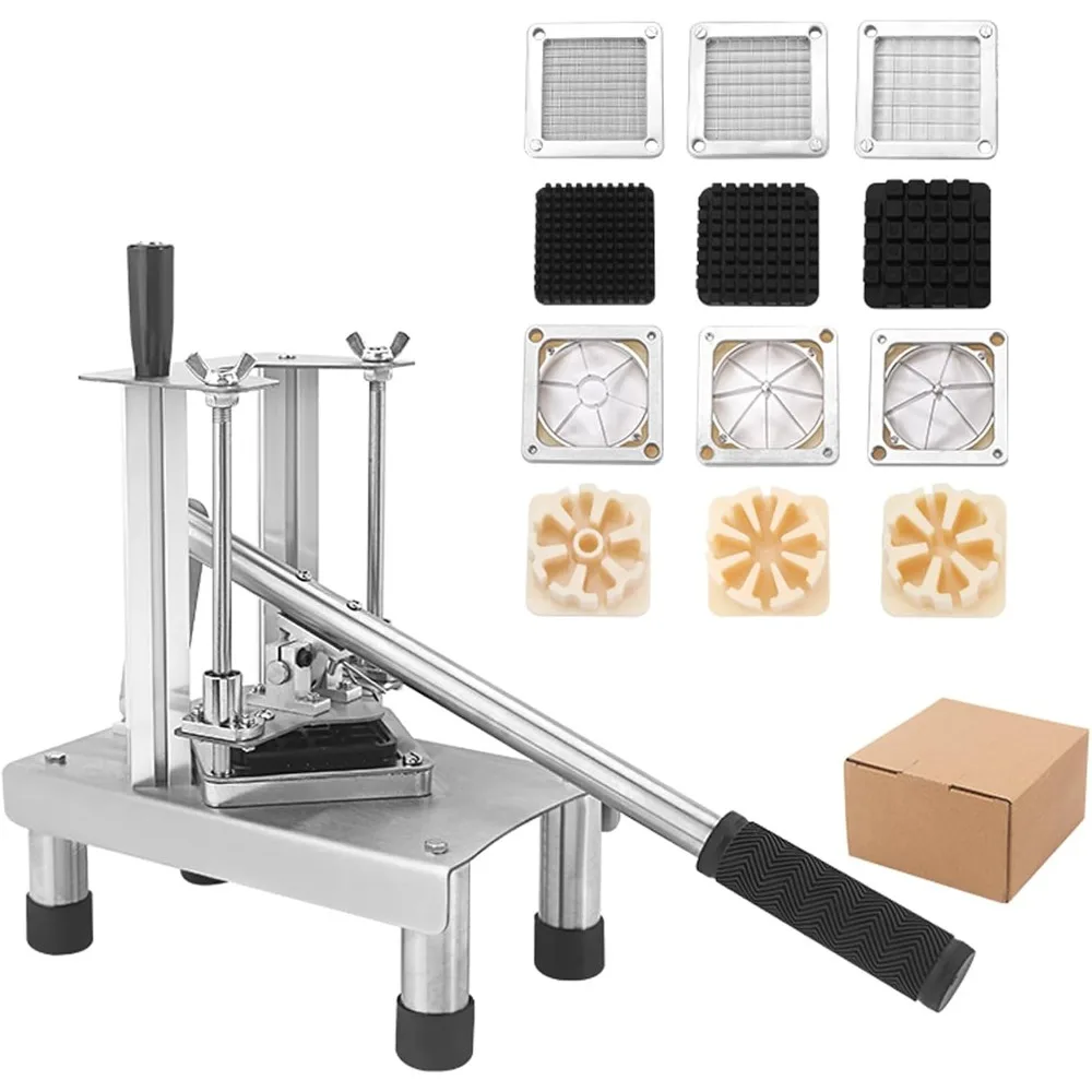 

Commercial Potato Machine Fry Stainless Steel Potato Chip Cutters Easy to Clean Potato Cutters with 6 Stainless