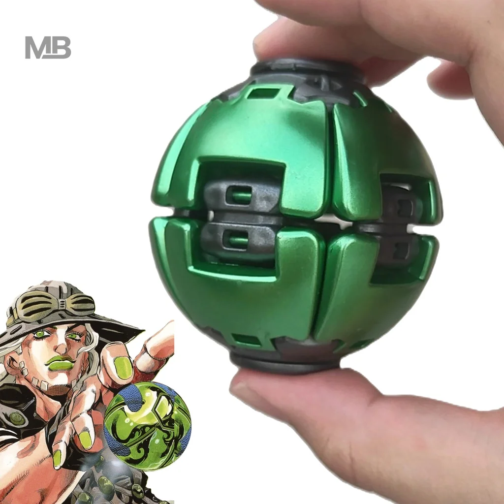 Gyro Zeppeli Steel Balls Golden Spin Fidget Spinner Plastic Finger Spinner Stress Relief Toys Anime Cosplay Gifts Fans Men Women