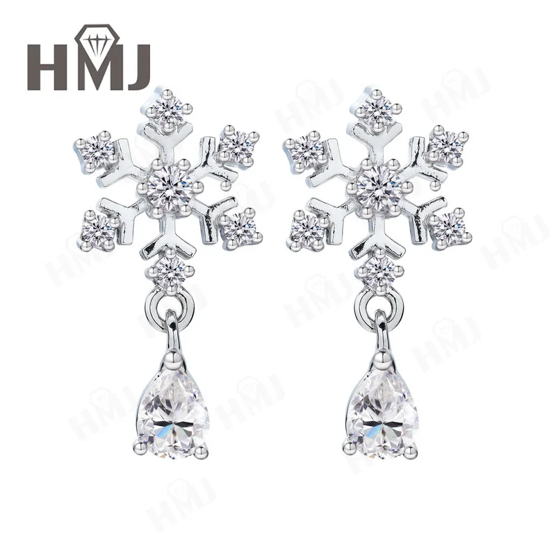 1PCS Ear Bone Nail Stainless Steel Silver Color Round Cut Cartilage Earrings Delicate Snowflake Anniversary Birthday Gifts Charm