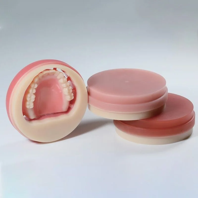

Dental CAD/CAM Cutting Resin Disk Removable Denture PMMA Double Layer Resin Disk Gingival Color Dental Dentures Material
