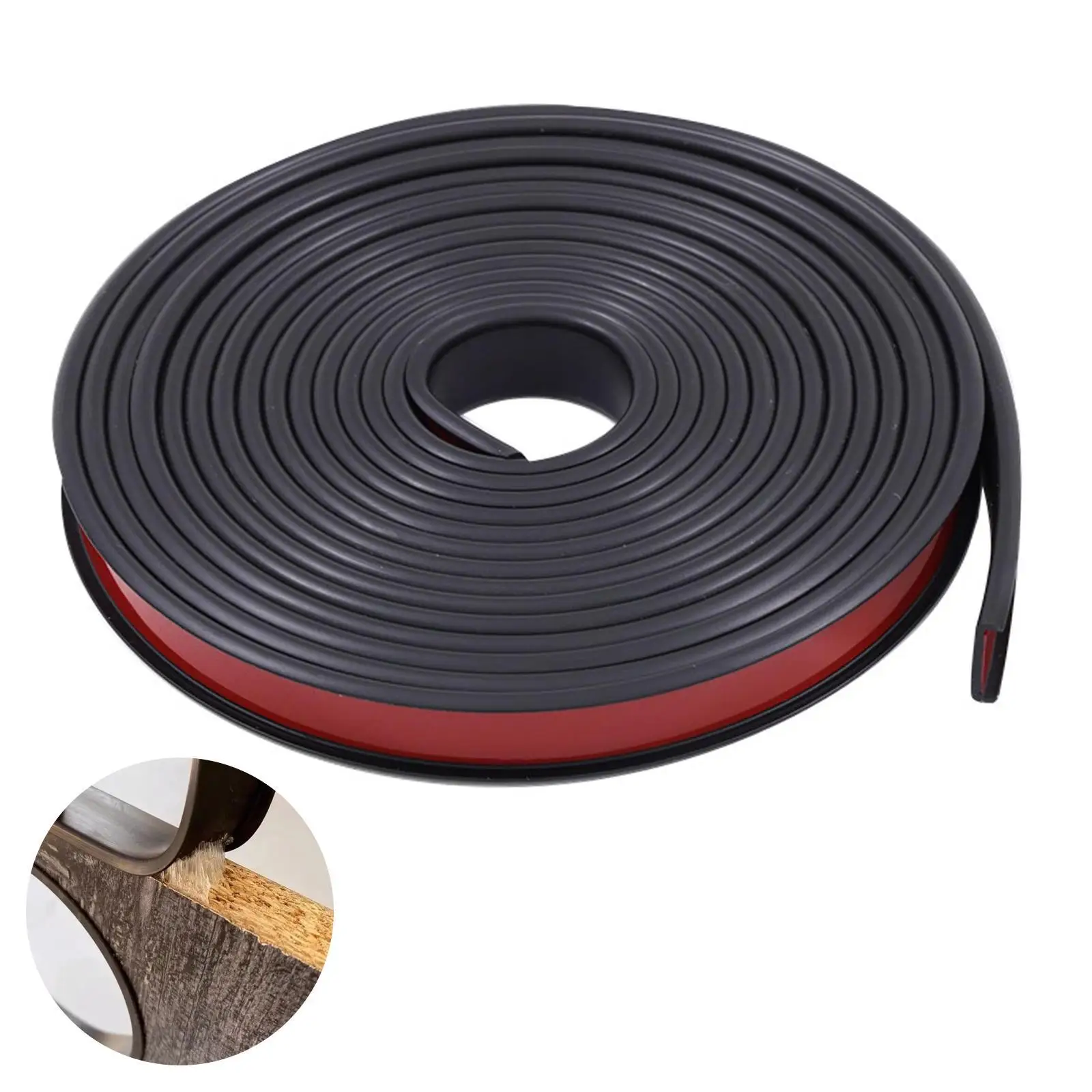 

Угловой защитный профиль U-образной формы из ТПЭ, черный, самоклеящийся, для защиты углов столов, стеллажей, шкафов, стульев, для ремонта панелей