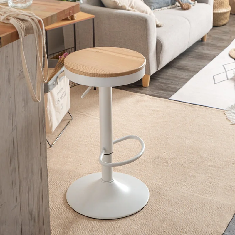 height adjustable bar chair rotating simple hohousehold fashion high bar chair nordic taburete de cocina alto kitchen furniture