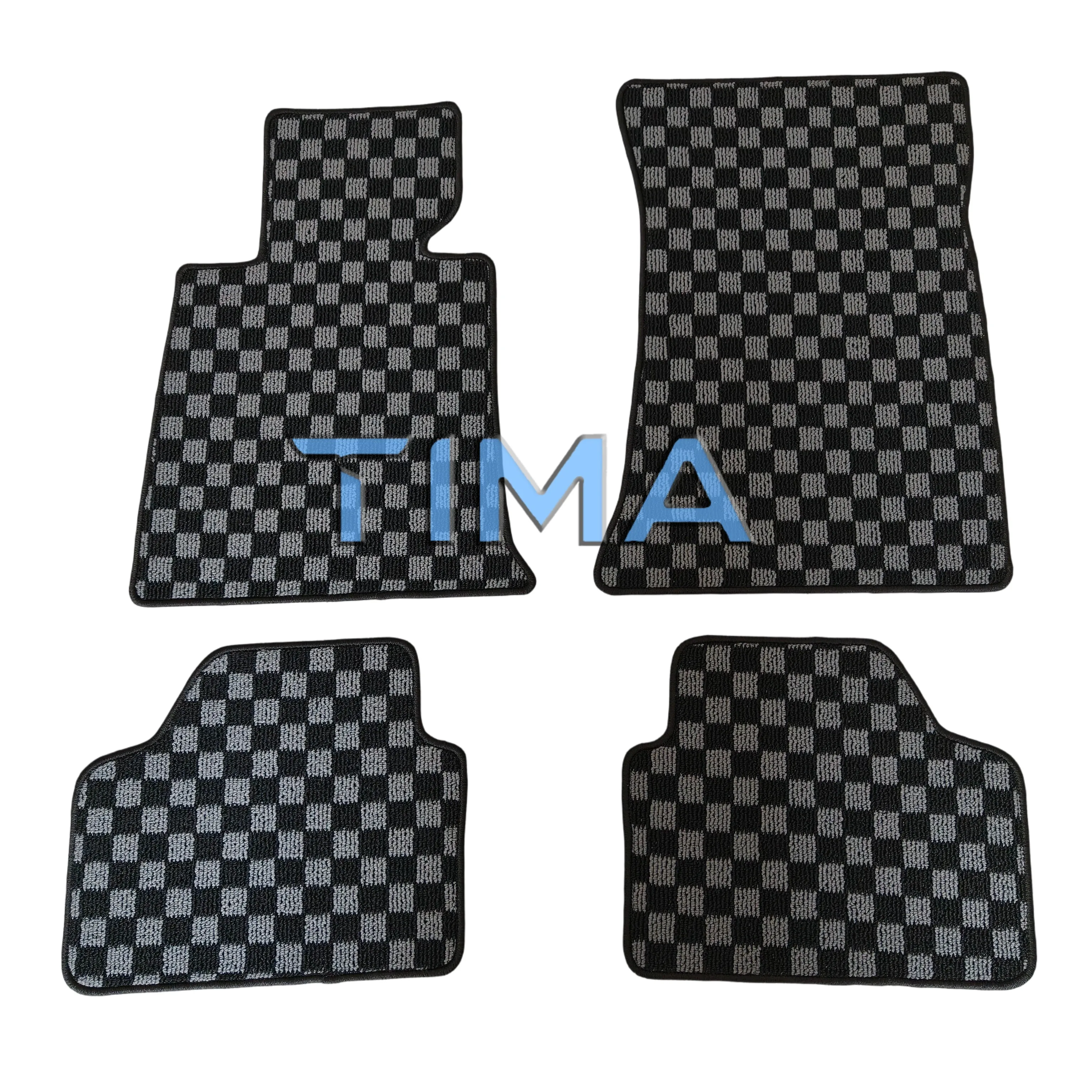 Anti-Slip Checkered Print Floor Foot Pad Mats 4PCS For BMW X1 2009 2015 E84 left Hand Driveor