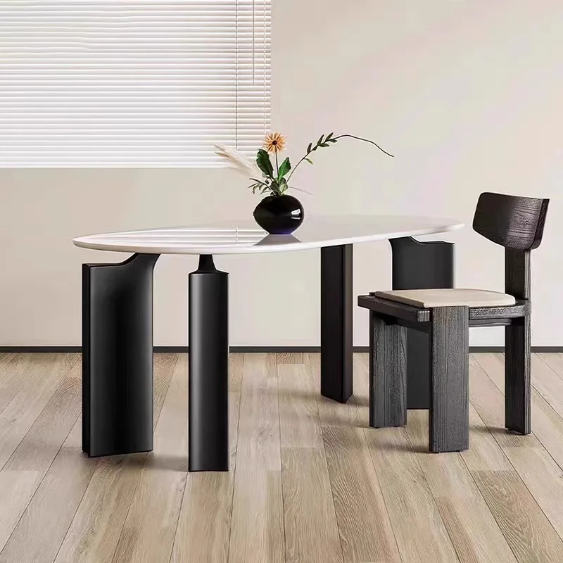 Light luxury solid wood dining chair model room villa home leisure