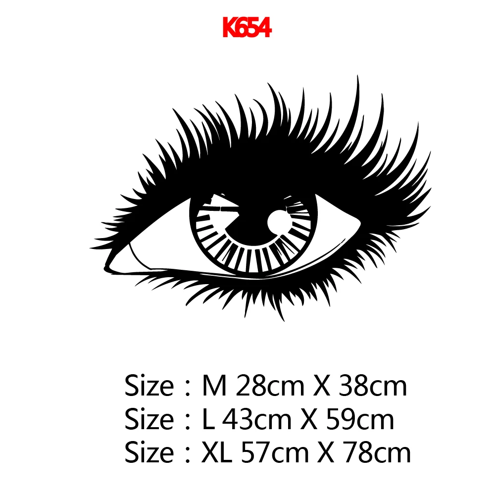 1PC Excellent Eyelash Decal Removable Vinyl Mural Poster Door Decor Sticker Mural