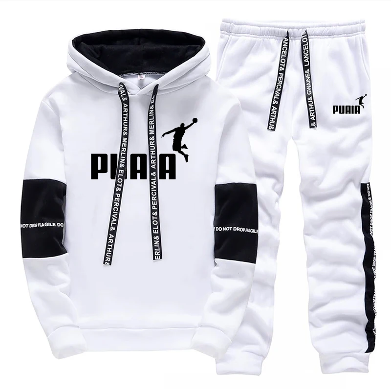 Herren-Set/Hoodie/Hose 2026 Herbst Winter Tägliche Freizeit-Sportbekleidung Kapuzenpullover Jogginghose für Zuhause und Outdoor Komfortable Warme Sportswear – Detail 2