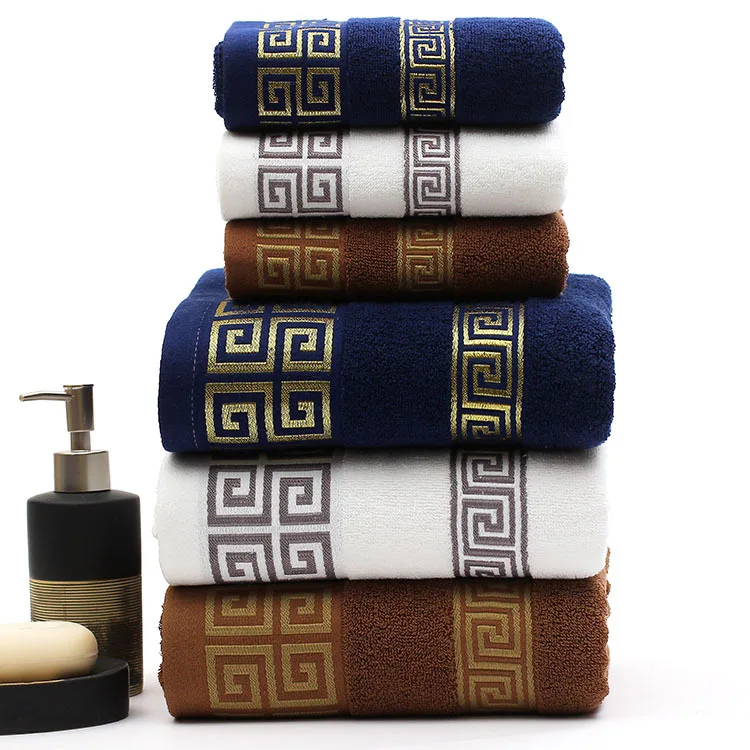 3 Piece Bath Towels Set 100% Cotton 1 Bath Towel 2 Hand Towel Luxury Bathroom Towel Quick Dry Soft Hotel Quality Shower Towels