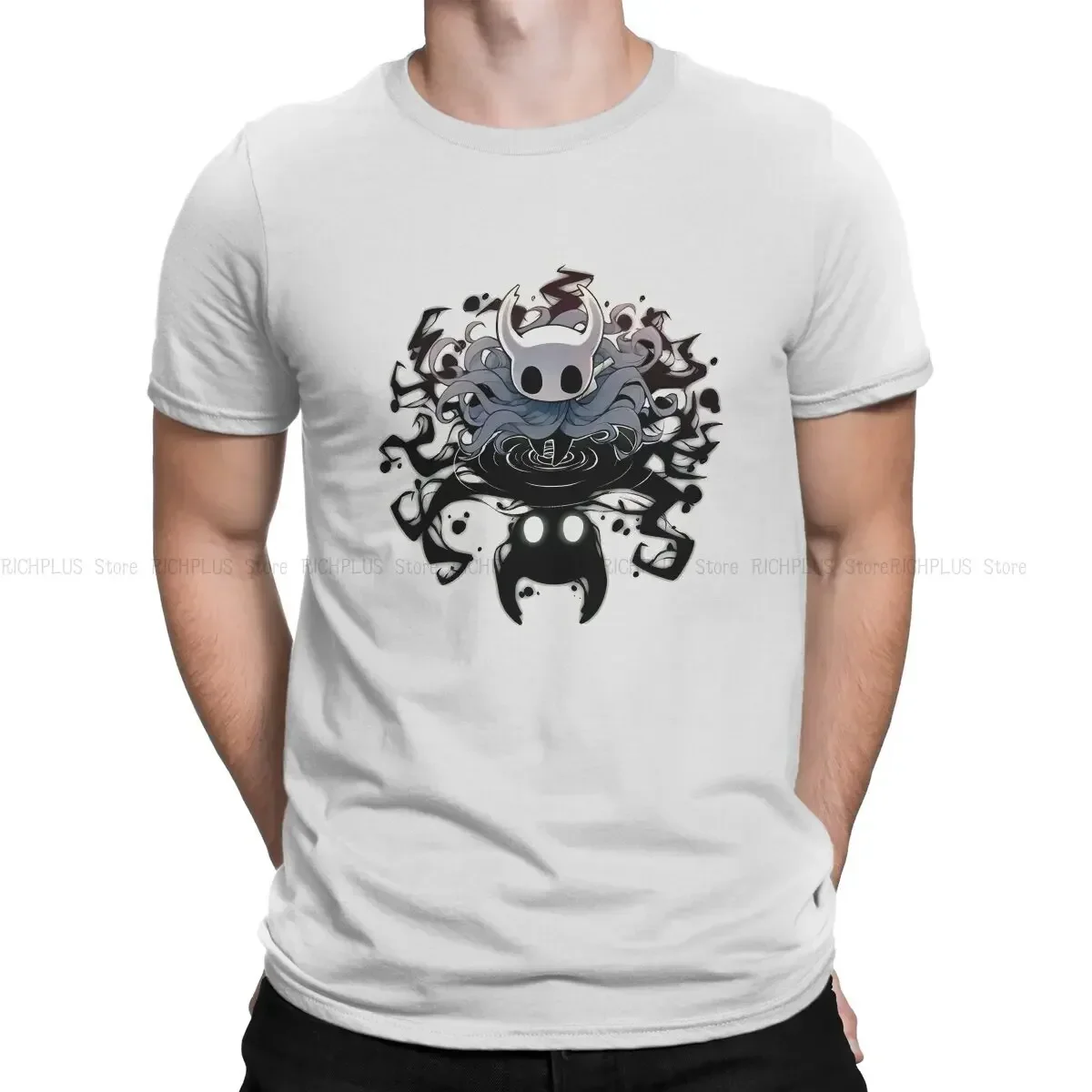 

Футболка Harajuku для мужчин Hollow Knight Game, стильная футболка, удобная эстетичная мужская дизайнерская одежда, забавная рубашка