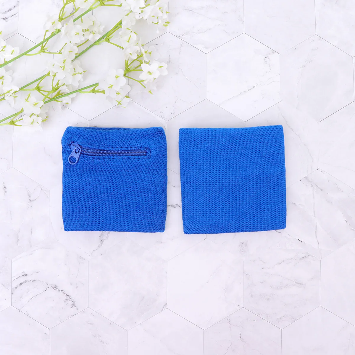 4Pcs Sports Wristband Cotton Zipper Pocket Running Cycling Outdoor Exercise Wallet Wrist Pouch Sweatband Men Women