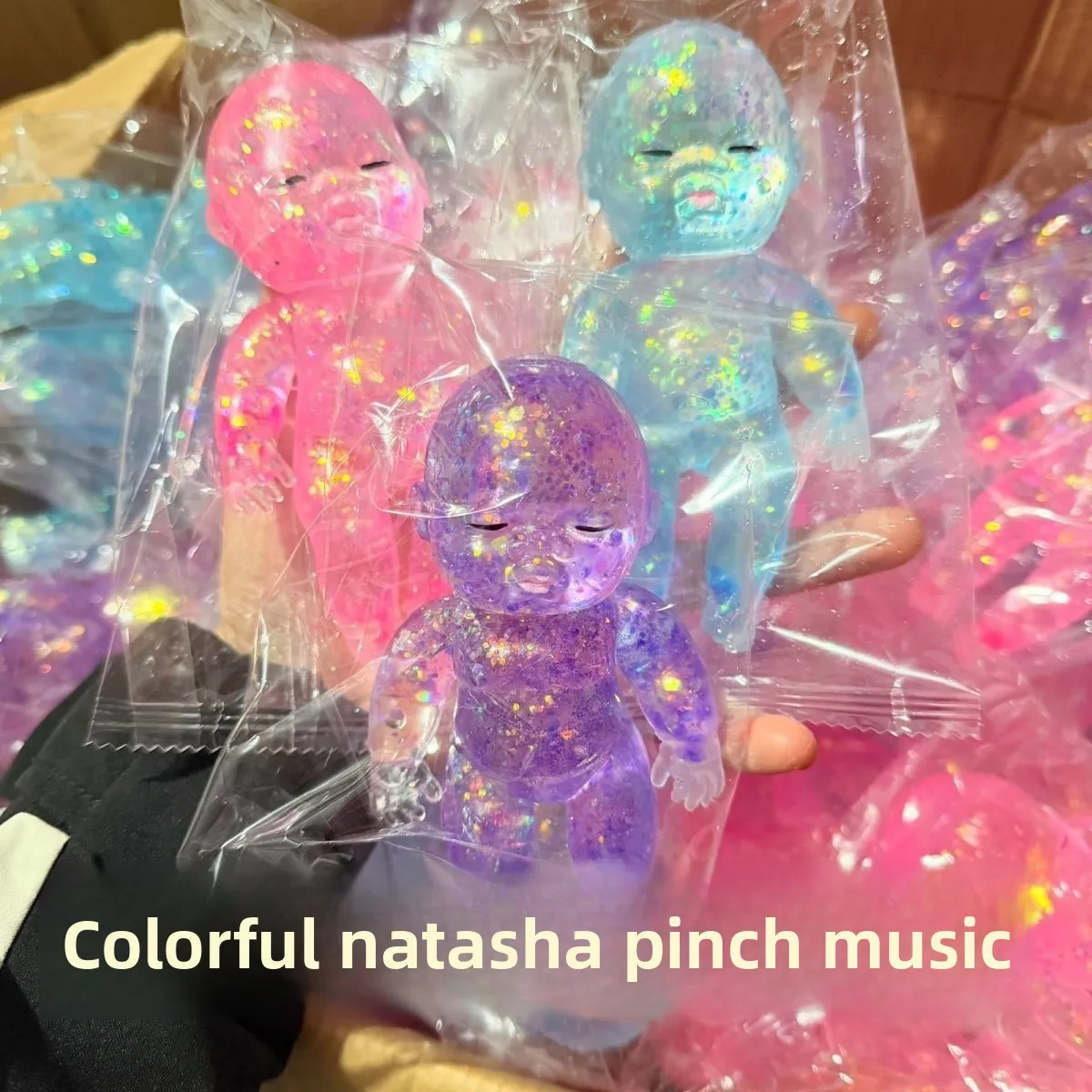 11CM Maltose Natasha Bunte kleine schwarze Puppe Dekompressionsspielzeug Langsam zurückfedernder Entspannungsball Quetsch-Puzzle