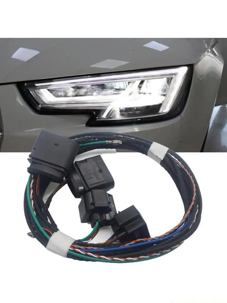 J0MA Wrapped Cable Headlight Wiring Harness for B9, Molded Plug Wire Set for LED Headlamp Conversion, Lighting Repair, and