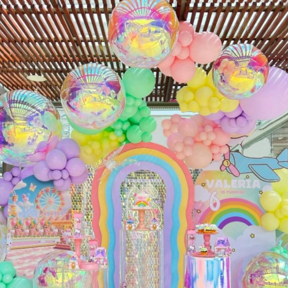 12/22/32/50 Zoll 4D Regenbogen Holographische Folienballons Aufblasbare Spiegelbälle Hochzeit Jubiläum Geburtstag Party Dekoration Globos – Detail 9