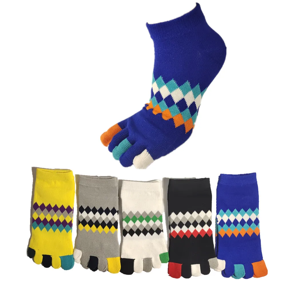 5 Pairs Of Men's Toe Socks Separated Toe FIver FInger Socks Set