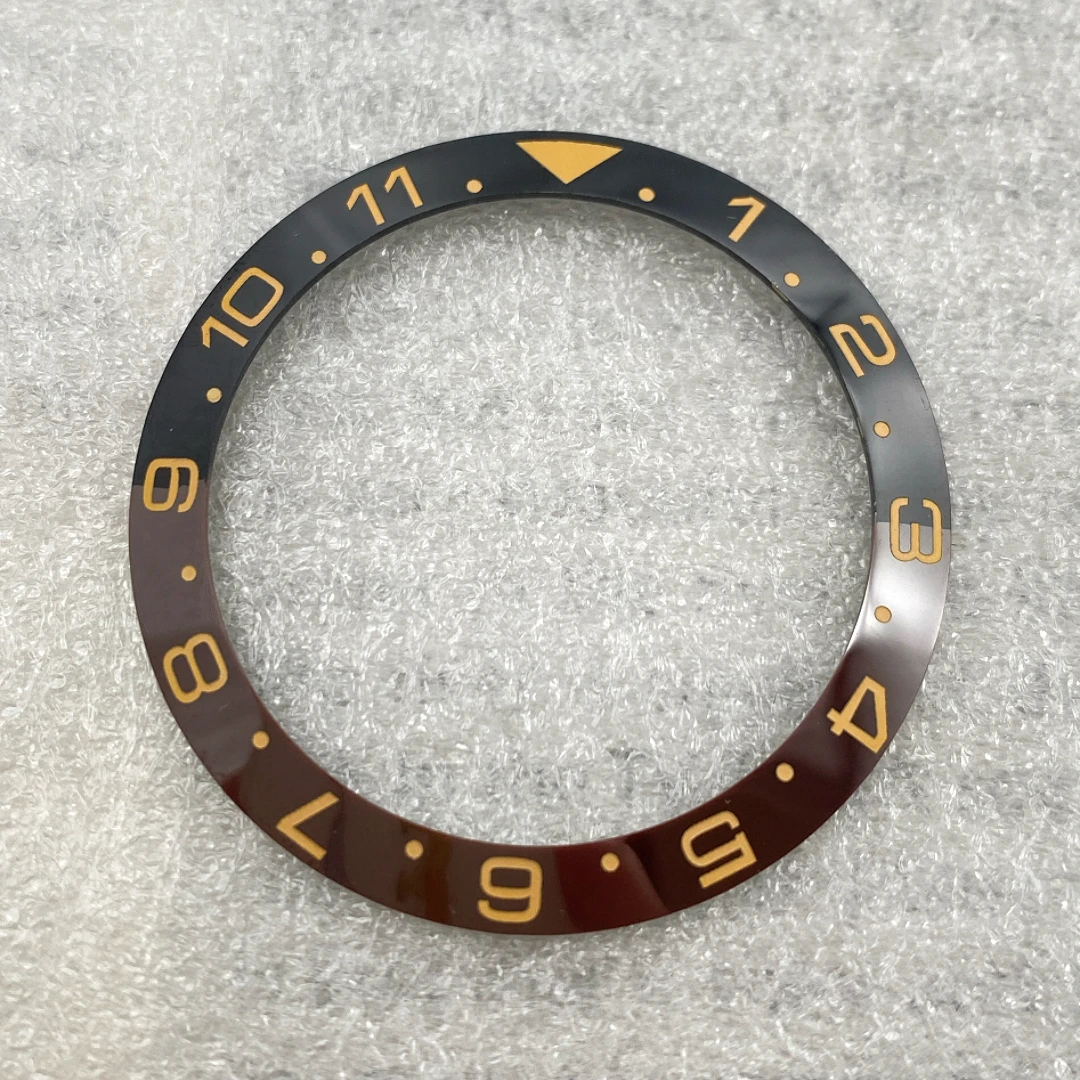 Digital Dual Color Coco Assista Anel, Cerâmica e Alumínio Anel Boca, Adequado para Substituição SUB Watch Case, Preto e Verde Watch, 40mm, 38mm