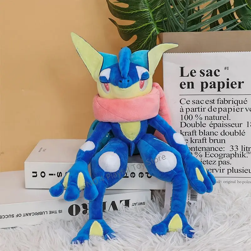 33cm figurka Anime Pokemon pluszowa zabawka 33cm Greninja Kawaii lalka miękkie pluszaki dla prezent urodzinowy dla dzieci