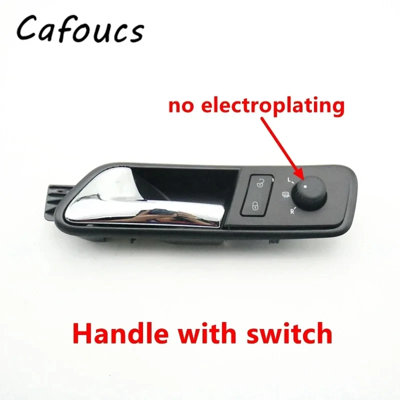 Car Inside Door Handle with Safety Lock Swith and Rearview Mirror Control Knob Switch For Volkswagen VW Touran 2005-2012