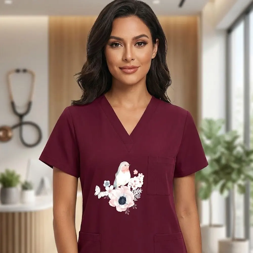 Pro Vet Recovery Scrubs: antistatisch uniform met korte mouwen |   Gespecialiseerde uitrusting voor huidverzorging en post-op-herstelcontroles voor huisdieren