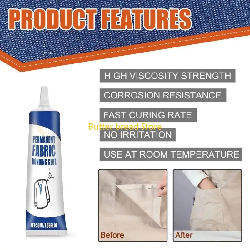 W89C 50 мл тканевые клейкие клеевые клейкие клей.