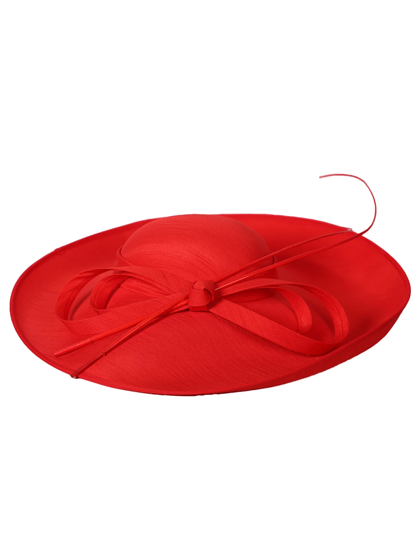 FS Royal Red Damen Hochzeiten Fascinator Hüte Frauen Schwarz Große Große Krempe Kentucky Kirche Fedoras Tea Party Kleid Sinamay Hut – Detail 13