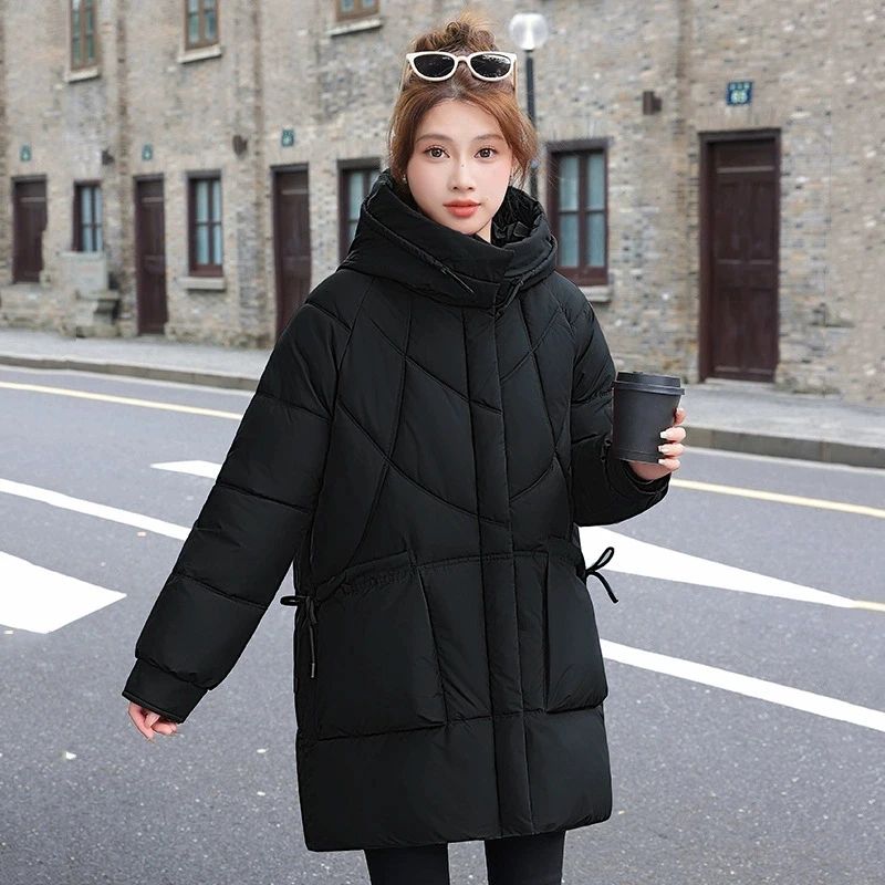 Winter New Parkas Jacket Women Fashion Korean Loose Hooded Thick Warm Casual Cotton Padded Coat Female Overcoat Casual Lady Tops