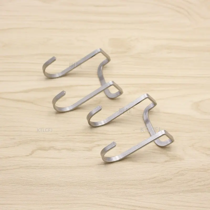 

304 S-Shape Kitchen Bathroom Hat Towel Coat Storage Hanger Small Hook Stainless Steel Door Coat Hanger Back Hook